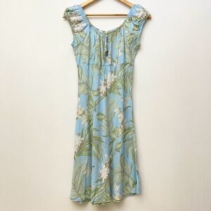 Tropical Floral Print Vacation Dress